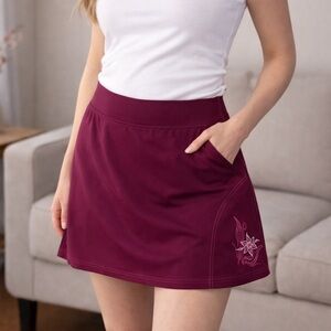 EXCELLENT CONDITION MEDIUM MAGENTA FLORAL NOVARA CYCLING WRAPAROUND SKIRT